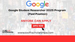 Google Student Researcher 2025 Program banner