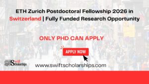 ETH Zurich Postdoctoral Fellowship 2026