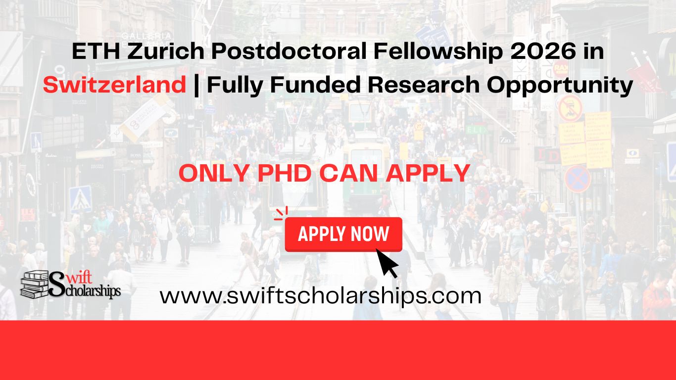 ETH Zurich Postdoctoral Fellowship 2026