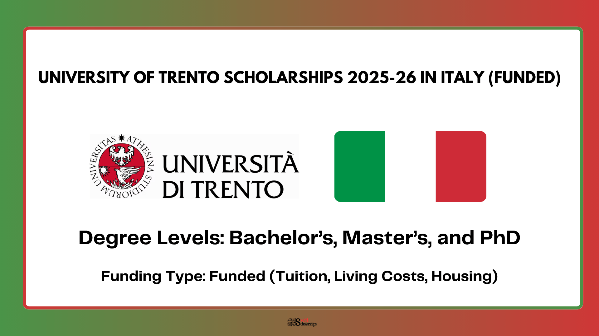 University of Trento Scholarships